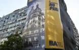 Vue de l'immeuble Otto Wulff, construit entre 1912 et 1914, en cours de restauration, Buenos Aires, le 27 mai 2022