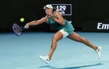 Madison Keys en finale de l'Open d'Australie face à Aryna Sabalenka, à Melbourne, le 25 janvier 2025