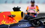 Le pilote néerlandais Max Verstappen dans sa Red Bull pendant la 1re séance d'essais du GP des Pays-Bas de F1 le 2 septembre 2022 à Zandvoort