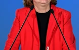 Nathalie Loiseau (LREM), tĂŞte de la liste Renaissance, en meeting Ă Caen, le 6 mai 2019