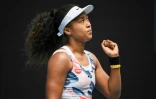 La Japonaise Naomi Osaka face à la Tchèque Marie Bouzkova au 1er tour de l'Open d'Australie, le 20 janvier 2020 à Melbourne