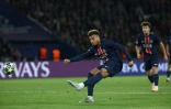 L'attaquant français Désiré Doué, a marqué son troisième but en Ligue des champions face à Aston Villa lors du quart de finale aller de la compétition, au Parc des Princes, le 9 avril 2025