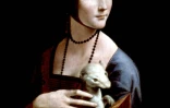 Reproduction en date du 12 octobre 1998 du tableau intitulé "La Dame à l'Hermine", de Léonard de Vinci