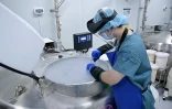 Image tirée d'une vidéo de l'AFPTV le 8 novembre 2023 montrant un chercheur vérifiant des ovules congelés dans un laboratoire de recherche sur la fertilité du centre médical CHA Bundang, à Seongnam, en Corée du Sud