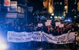 Manifestation de policiers dans la nuit du 20 au 21 octobre 2016 à Lyon