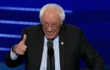 Bernie Sanders lors de son discours devant la convention démocrate le 25 juillet 2016 à Philadelphie