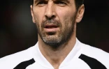 Gianluigi Buffon avant le 8e de finale aller de Ligue des champions contre Manchester United, le 12 février 2019 à Manchester 