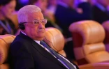 Le président de l'Autorité palestinienne Mahmoud Abbas au forum économique mondial le 28 avril 2024