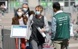 Centre de vaccination au Stade de France Ă Saint-Denis, dans la banlieue nord de Paris, le 23 avril 2021