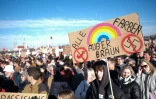 Vaste manifestation contre l'extrême droite à Munich, dans le sud de l'Allemagne, le 8 février 2025