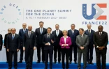 Photo de famille des participants au sommet pour l'Océan, le 11 février 2022 à Brest