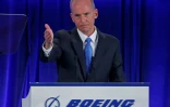 Le PDG de Boeing Dennis Muilenburg lors de l'assemblée des actionnaires du groupe, le 29 avril 2019 à Chicago