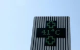 41 degrés celsius affichés sur l'enseigne d'une pharmacie à Bordeaux le 17 juin 2026