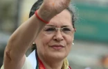 Sonia Gandhi à Varanasi le 2 août 2016