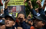 Des milliers de musulmans manifestant le 13 décembre 2016 à Jakarta réclamant l'incarcération du gouverneur