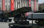 Parade militaire Ă Pyongyang, le 15 avril 2018
