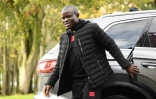 Le milieu N'Golo Kanté à son arrivée à centre technique national de Clairefontaine-en-Yvelines, le 11 novembre 2019
