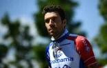 Le Français Thibaut Pinot lors d'une séance d'entraînement à la veille du départ du Tour de France, le 5 juillet 2019 à Bruxelles