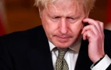 Le Premier ministre britannique Boris Johnson lors d'une conférence de presse virtuelle à Londres, le 12 octobre 2020