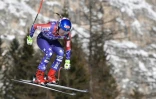 L'Américaine Mikaela Shiffrin lors de la 2nd descente de Cortina d'Ampezzo, le 20 janvier 2018