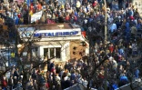 Manifestation contre la fermeture de l'usine Metaleurop à Noyelles-Godault le 27 janvier 2003