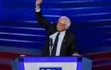 Bernie Sanders lors de son discours devant la convention démocrate le 25 juillet 2016 à Philadelphie