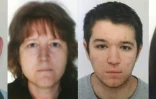Montage en date 28 février 2017 fourni par la police judiciaire de portraits d'archives de Pascal, Brigitte, Sebastien et Charlotte Troadec