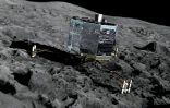 Vue d'artiste du robot spatial Philae sur la comète Tchouri