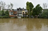 Une maison inondée à Neully-sur-Seine près de Paris le 4 juin 2016