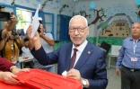 Le chef du parti Ennahdha, Rached Ghannouchi, vote à Tunis lors des élections législatives tunisiennes, le 6 octobre 2019
