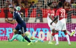 Le milieu de terrain de Lyon Lucas Tousart lors de la victoire 3-0 à Monaco le 9 août 2019
