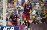 Luis Suarez auteur d'un doublé pour le Barça contre Las Palmas, le 26 septembre 2015 au Camp Nou