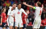 Les joueurs anglais lors de leur dernier match de poules de l'Euro contre la République tchèque le 22 juin 2021 à Wembley