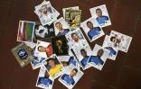 Collections de cartes Panini pour la Coupe du monde 2018, de la maison d'édition à Modène en Italie, le 20 avril 2018