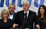 Dragan Covic, candidat de la droite nationaliste croate à la présidence collégiale de Bosnie, le 7 octobre 2018 à Mostar