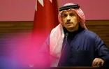Le Premier ministre du Qatar, Mohammed ben Abdelrahmane Al-Thani, s'adresse Ă la presse Ă Doha, le 15 janvier 2025
