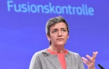 La commissaire européenne à la Concurrence, la Danoise Margrethe Vestager, le 5 avril 2017 à Bruxelles
