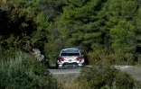 L'Estonien Ott Tänak (Toyota Yaris) lors de la 3e journée du Rallye de Catalogne, le 26 octobre 2019 à Rodonyà