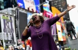 La chanteuse Lillias White lors d'un événement célébrant Broadway à Times Square, le 12 mars 2021