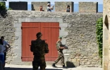 Des légionnaires le 2 août 2016 sur les remparts de Carcassonne