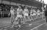 Jazy en tête d'une course le 7 juin 1964 à Montreuil, durant une compétition organisée par son club du CA Montreuil.