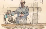 Croquis d'audience réalisé le 22 septembre 2026 montrant Romain Bouvier devant la cour d'assises de Paris 