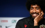 Le défenseur brésilien de Nice, Dante, en conférence de presse à la veille de la finale de Coupe de France contre Nantes, le 6 mai 2022 au Stade de France