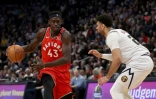 Pascal Siakam (N.43) des Toronto Raptors contre les Denver Nuggets en NBA le 1er mars à Denver