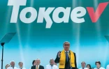 Le président par intérim et candidat Kassym-Jomart Tokaïev en meeting à Nur-Sultan, le 7 juin 2019