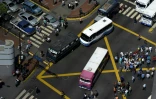 Des employés des transports de Caracas en grève le 8 juin 2016