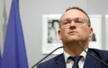 Damien Abad, nouveau ministre des Solidarités, lors de la passation de pouvoirs au ministère de la Santé, le 21 mai 2022 à Paris
