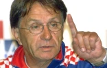 Miroslav Blazevic alors sélectionneur de la Croatie en conférence du presse au Stade de France le 8 juillet 1998 en Coupe du Monde