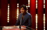 Le président du jury, le réalisateur américain M. Night Shyamalan lors de la remise des prix de la 72e Berlinale, le 16 février 2022 à Berlin