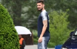 L'attaquant français Olivier Giroud, à Clairefontaine le 5 juin 2018 
